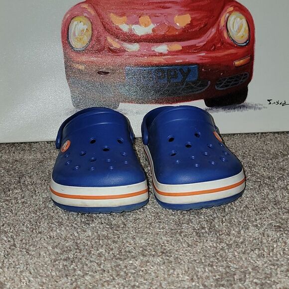 Crocs Crocband Kids Classic Clog Slip On Slides Cerulean Blue Size 2 - Picture 2 of 7